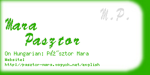 mara pasztor business card